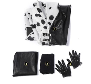 Cruella Deville Costume Adult, Cruella Costume, Cruella de Vil Costume Fur Coat Full Outfits 2021 Film