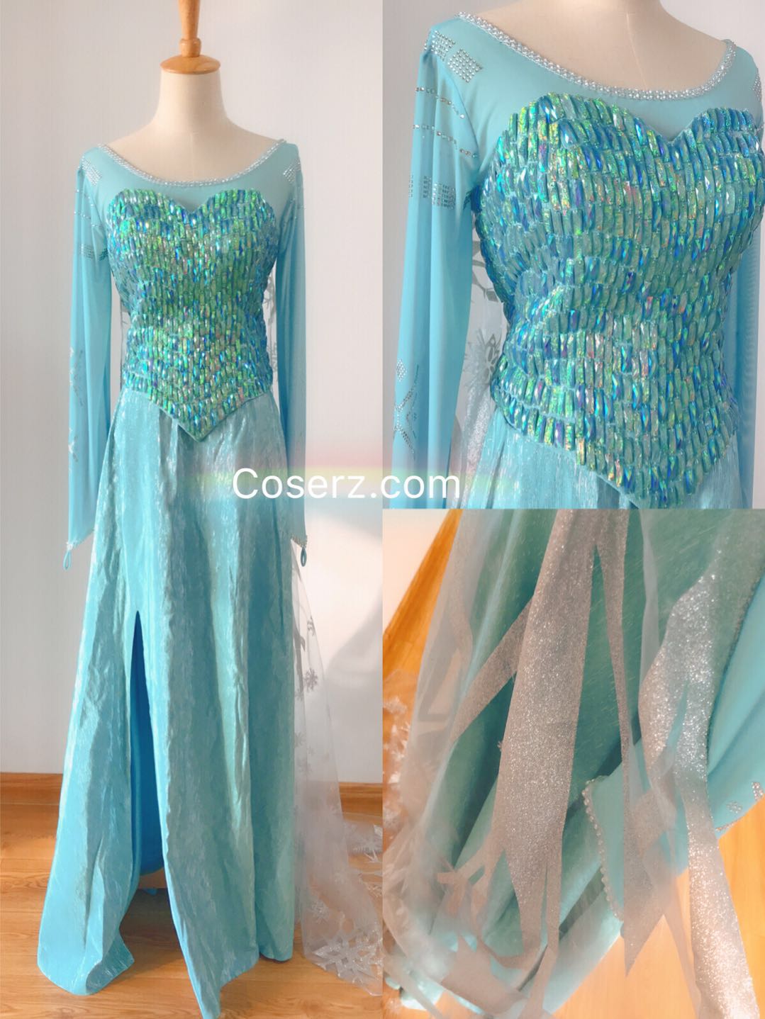 DS16 Deluxe Princess Elsa Dress Elsa Cosplay Costume Park Version for – CoserZ DS16 Deluxe Princess Elsa Dress Elsa Cosplay Costume Park Version for – CoserZ
