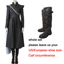 Game of Thrones Season 7 Daenerys Targaryen Cosplay Costume with Cloak Boots