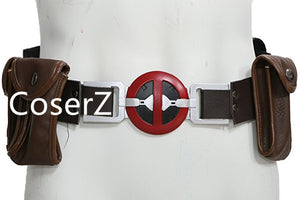 Deadpool Belt with Metal Buckle 6 Pockets Cosplay Costume