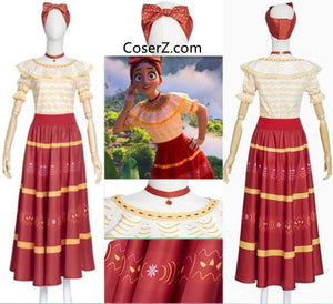 Dolores Encanto Outfit Cosplay Costume: Dolores Madrigal Costume, Dolores Madrigal Dress