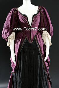 Elizabeth Swann Costume Purple Dress by Keira Knightley from Pirates of the Caribbean