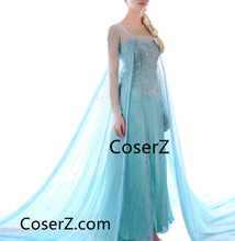 Deluxe Frozen Elsa Dress, Elsa Costume Halloween Cosplay Costume
