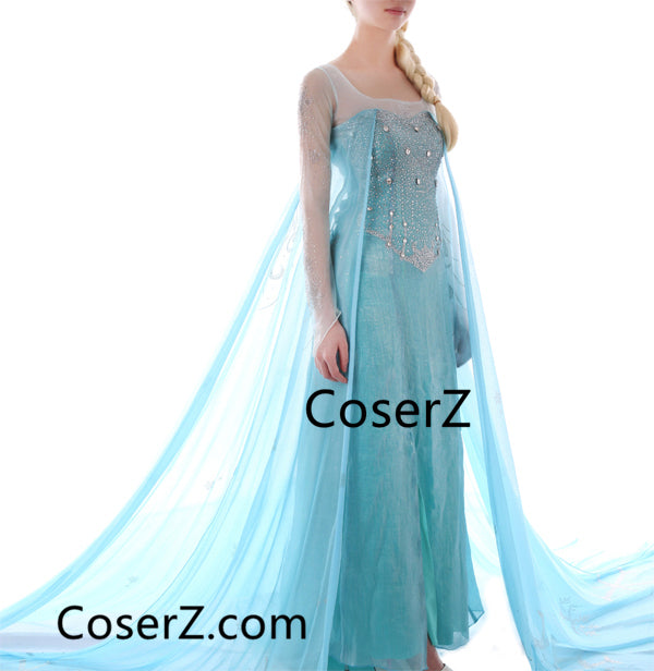 Deluxe Frozen Elsa Dress, Elsa Costume Halloween Cosplay Costume CoserZ Deluxe Frozen Elsa Dress, Elsa Costume Halloween Cosplay Costume CoserZ