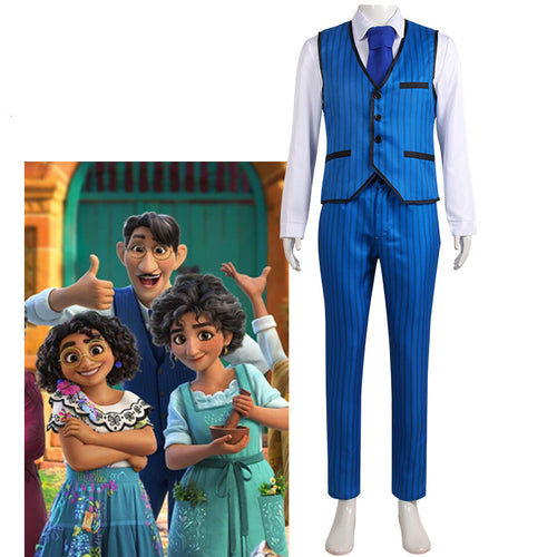 Encanto Agustin Madrigal Costume, Encanto Agustin Outfits, Agustin Encanto Suits