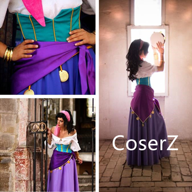 Custom-made Esmeralda Dress, Princess Esmeralda Cosplay Costume