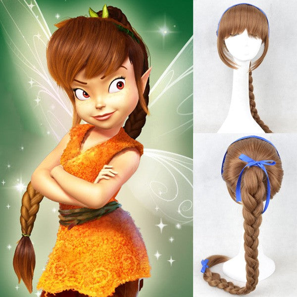 The Pirate Fairy Fawn Wig, Brown Tinker Bell Fawn Cosplay Wig