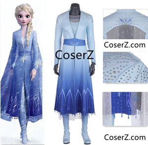 Frozen 2 Elsa Dress Blue Elsa Outfit for Adult Cosplay Costume ES021 – CoserZ Frozen 2 Elsa Dress Blue Elsa Outfit for Adult Cosplay Costume ES021 – CoserZ