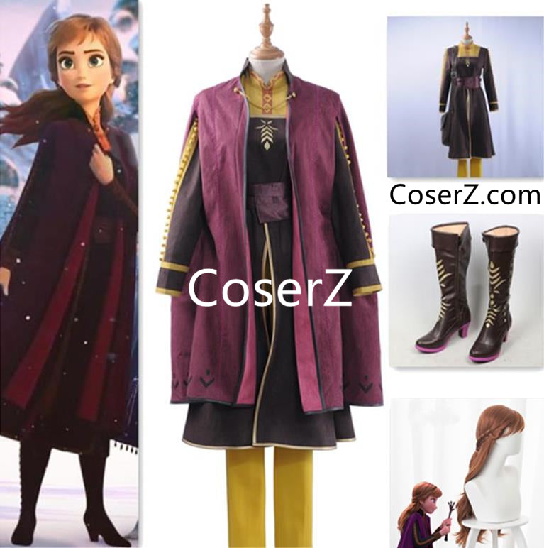 Frozen 2 Anna Outfit Adult New Princess Anna Costume for Women CoserZ Frozen 2 Anna Outfit Adult New Princess Anna Costume for Women CoserZ