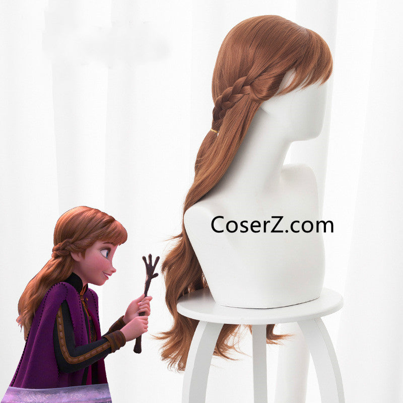 Frozen 2 Anna Wig, New Anna Frozen 2 Hair Cosplay Wig