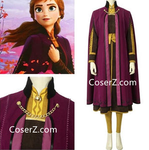 Frozen 2 Anna Costume, Anna Dress, Frozen II (2019) Anna Cosplay Halloween Costume