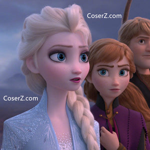 Frozen 2 Elsa Dress Blue Elsa Outfit for Adult Cosplay Costume ES021