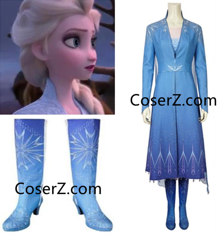 Frozen 2 Elsa Dress, Elsa Costume, Frozen II (2019) Elsa Dress Cosplay CoserZ Frozen 2 Elsa Dress, Elsa Costume, Frozen II (2019) Elsa Dress Cosplay CoserZ