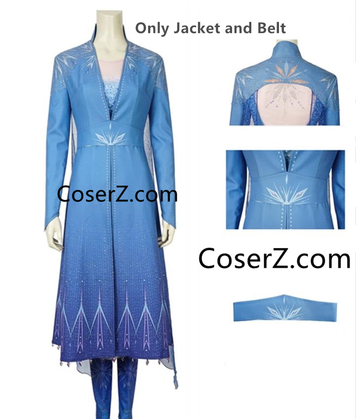 Frozen 2 Elsa Dress New Elsa Outfit (Only Jacket and Belt) CoserZ Frozen 2 Elsa Dress New Elsa Outfit (Only Jacket and Belt) CoserZ
