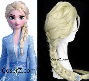 Frozen 2 Elsa Wig, Elsa Frozen 2 New Hair For Adult Kids