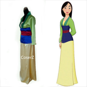 Hua Mulan Costume, Green Mulan Dress – CoserZ