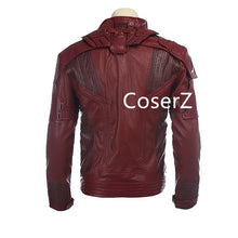 Star Lord Leather Jacket short Cosplay Halloween Costume, Guardians of the Galaxy 2 Star Lord Costume