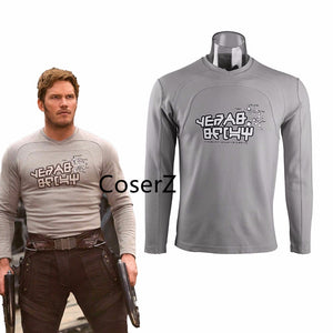 Guardians of the Galaxy 2 Top Costume Peter Jason Quill Cosplay T shirt