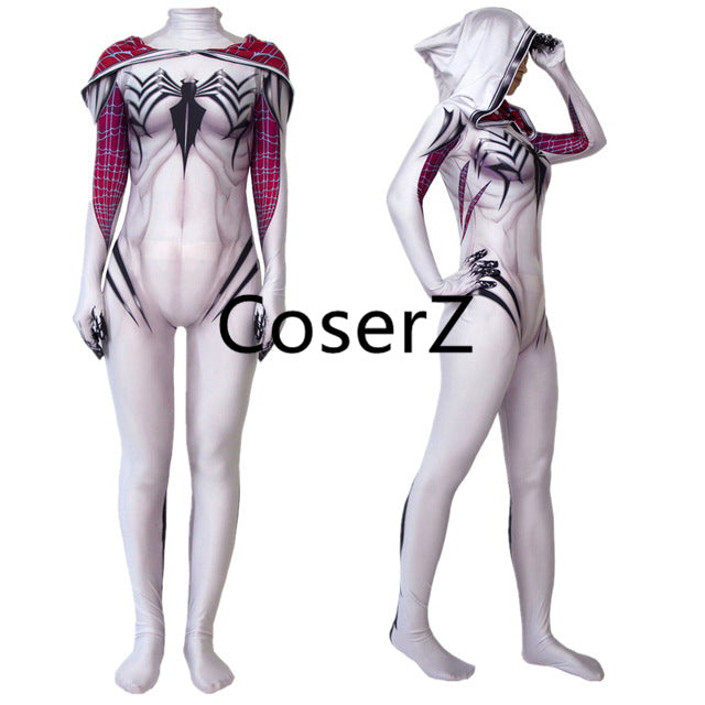Venom Spider Gwen Stacy Cosplay Costume, Gwen Stacy Costume Zentai Superhero Bodysuit Suit Jumpsuits
