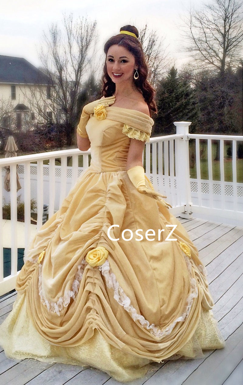 Custom-made Princess Belle Costume, Princess Belle Dress