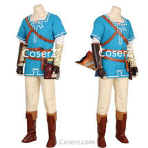 Custom The Legend of Zelda Breath of the Wild Link Costume Link Cosplay Outfit