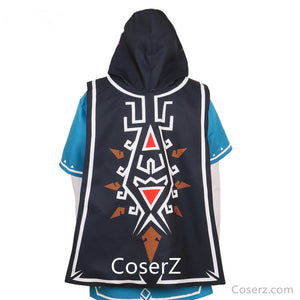 Custom The Legend of zelda breath of the wild Link Cloak Cosplay Costume