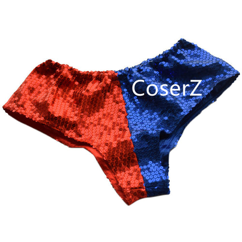 Harley Quinn Sequins Underwear Shorts Lined Pants Cosplay Costume