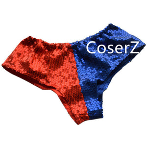 Harley Quinn Sequins Underwear Shorts Lined Pants Cosplay Costume