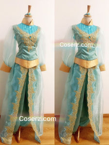 Princess Jasmine Costume for Adults Girl Women, Princess Jasmine Dress Park Version