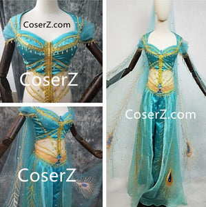 Aladdin 2019 Princess Jasmine Costume Live Action Outfits for Adults