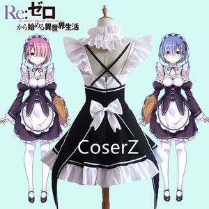 Zero Kara Hajimeru Isekai Seikatsu Re Life In a Different World Kawaii Sisters Costume Maid Dress