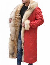 Kurt Russell As Santa Claus Costume Leather Trench Coat inspired The Christmas Chronicles