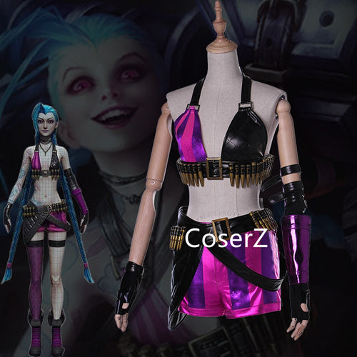 League of Legends LOL Jinx Cosplay Costume