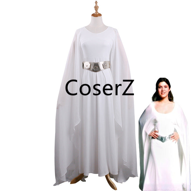Princess Leia Dress White Leia Costume Adult Star Wars the Last Jedi C –  CoserZ