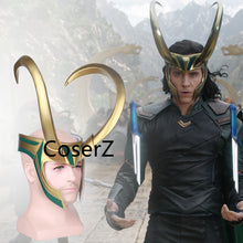 Loki Helmet, Thor Loki Cosplay Golden Full Head Helmet