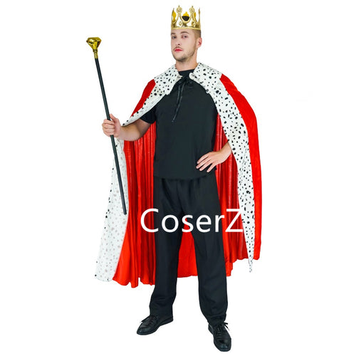 Luxury King Costume With cape and crown For Adults