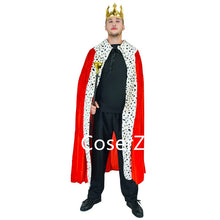 Luxury King Costume With cape and crown For Adults
