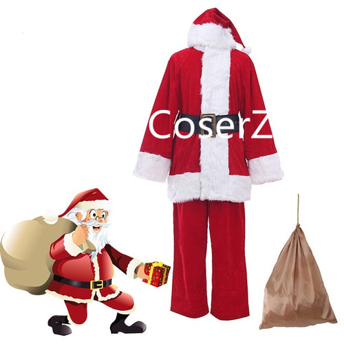 Custom Luxury Santa Claus Cosplay Costume, Santa Claus Christmas Clothes