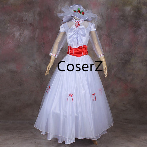 Mary Poppins Cosplay Costume, Mary Costume, Mary Dress Cosplay Costume