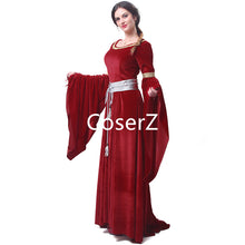 Medieval Renaissance Victorian Evening Dresses Medieval Renaissance Costume Ball Gown Red Blue