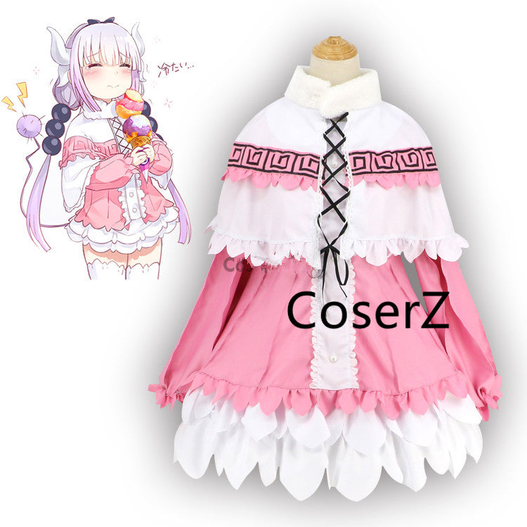 Anime Miss Kobayashi's Dragon Maid Kamui Kanna Costume, Meidofuku Outfit Cosplay Costume
