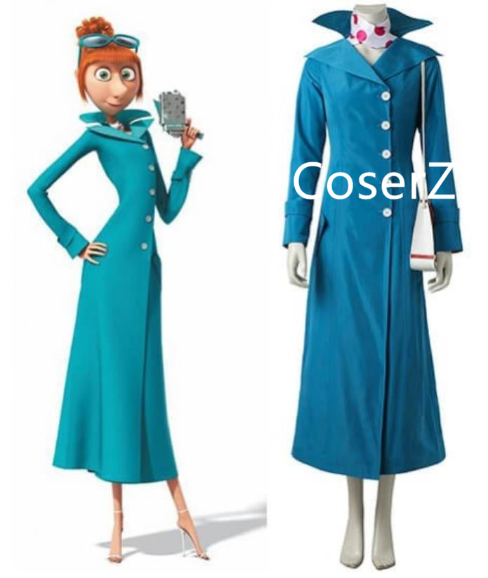 Movie Despicable Me 3 Lucy Costume Cosplay Dress without Bag