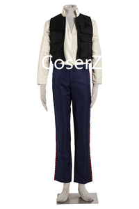 Movie Star Wars Cosplay Costume, Han Solo Costume Halloween Costume with Pants Shirt Vest