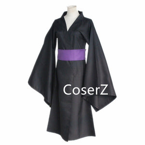 Noragami Yato Cosplay Costume Black Kimono Yukata