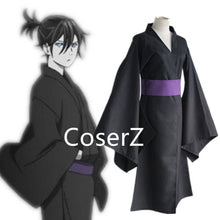 Noragami Yato Cosplay Costume Black Kimono Yukata
