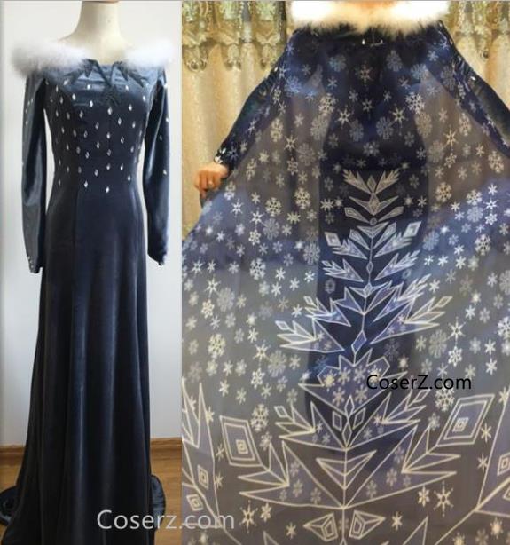 Custom Olaf s Frozen Adventure Elsa Cape Elsa Cloak Cosplay Costume CoserZ