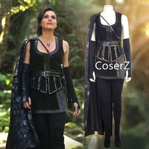 Once Upon a Time Cosplay Costume Evil Queen Regina Mills Costume, Regina Mills Cosplay Costume