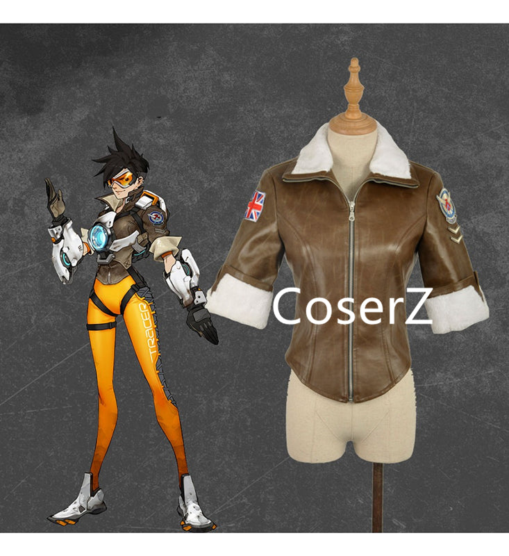 Overwatch Tracer Lena Oxton Jacket Cosplay Costume
