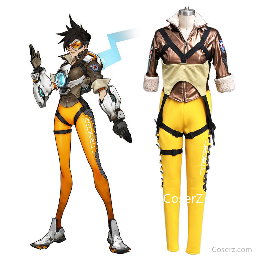 Overwatch Tracer Lena Oxton Costume Cosplay Costume