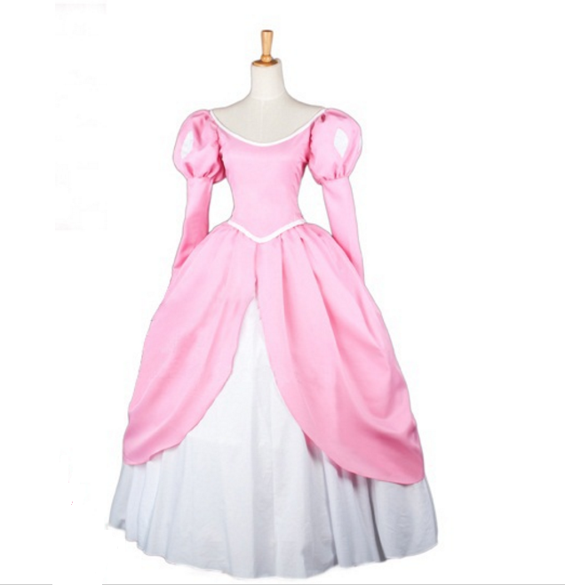 ariel in pink dress the 1989 Disney movie The Little Mermaid, Ariel's dinner was designed to be a combination of every Disney princess dress before The Little Mermaid was made.. . . #thelittlemermaid #ariel # she is gifted this pink ball gown at Prince Erics castle. Little Mermaid Ariel Inspired Pink